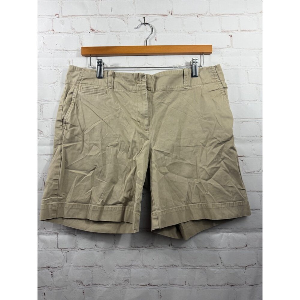 Talbot Shorts Womens Size 10 Khaki Casual Preppy Uniform Zip (READ)
